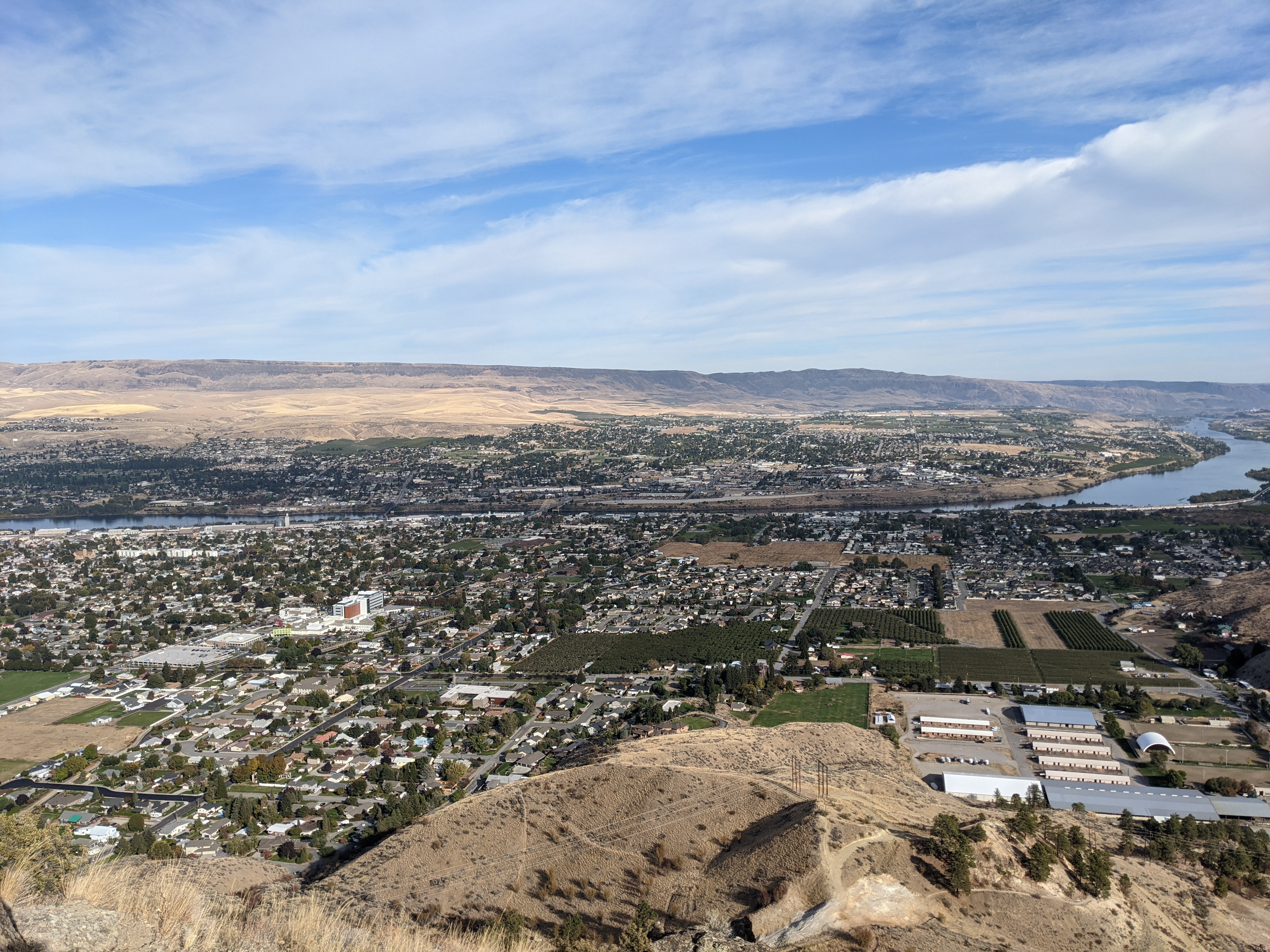 An overlook over Wenatchee, Washington